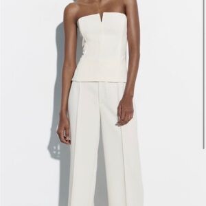 Zara Ivory Corset Top Size L